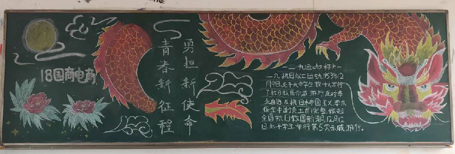 【南湖】2020年12月黑板报获奖作品—中职班